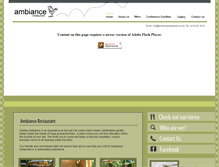 Tablet Screenshot of ambiancerestaurant.co.za